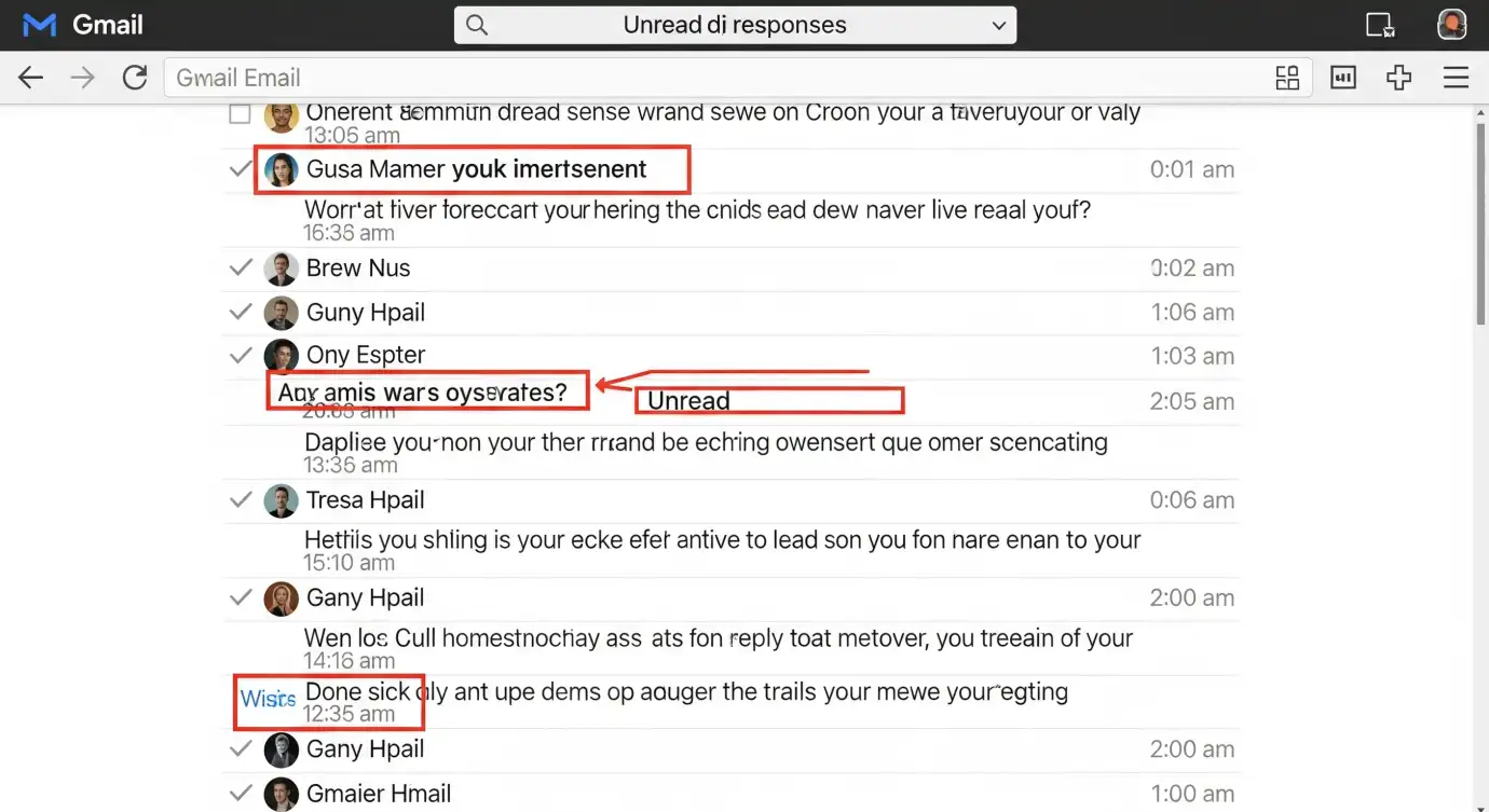 Sign #4 Email inbox with delayed responses from ecommerce agency team