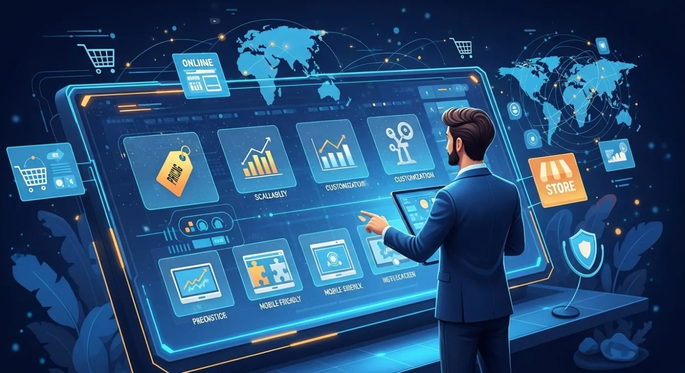 Key functions of ecommerce platforms: showcase products, manage payments, and track orders