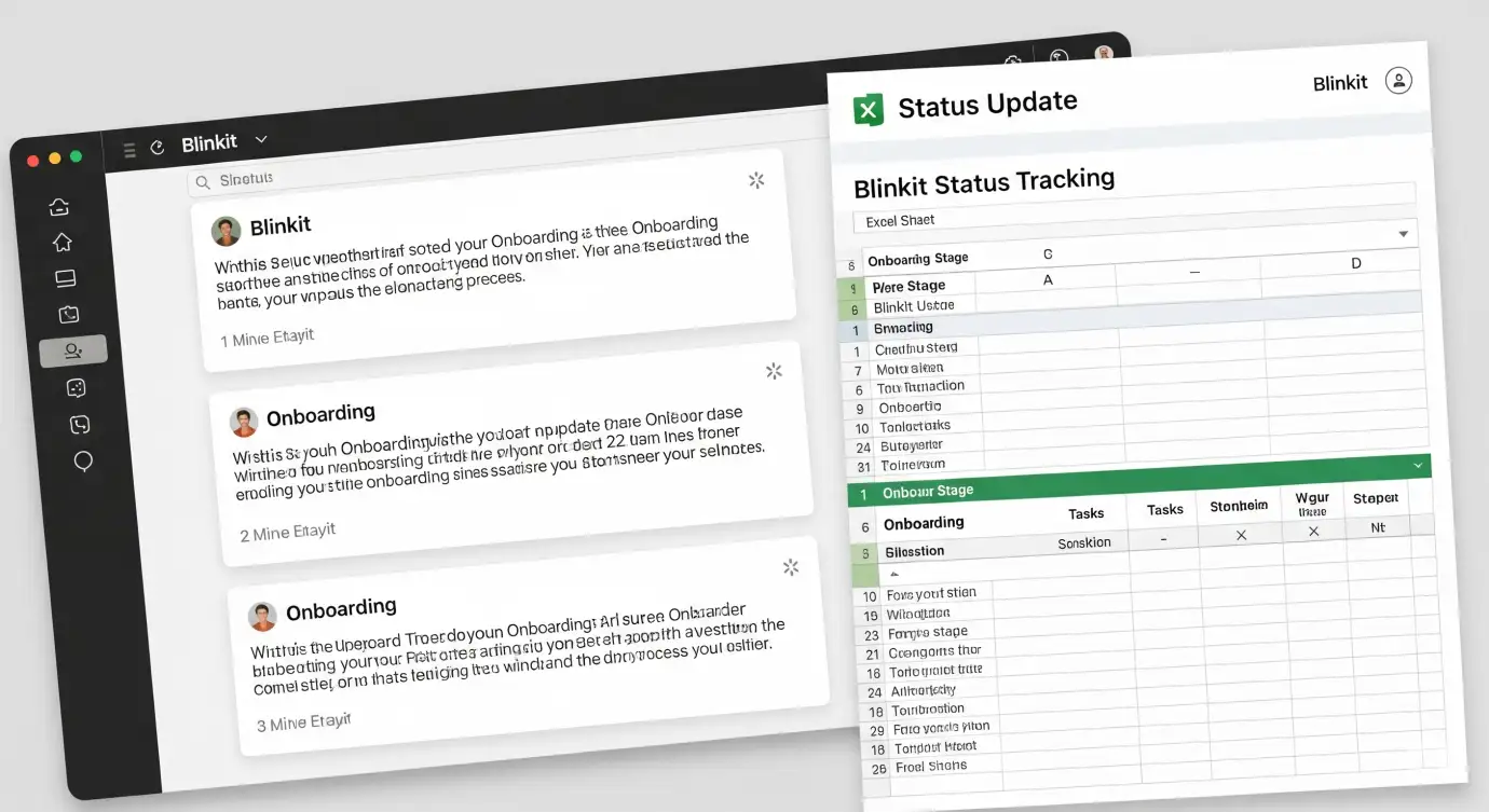 Folder view on desktop with Blinkit documents checklist and PDFs
