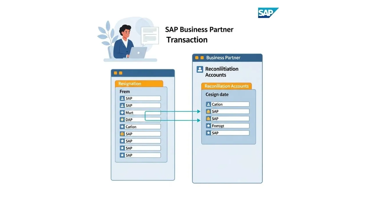 Assigning reconciliation accounts to business partners in SAP using BP transaction